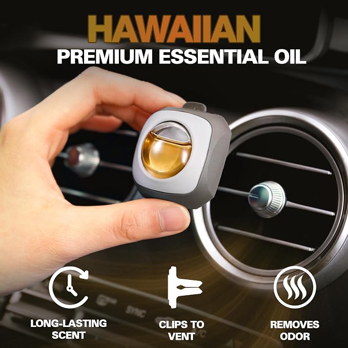 Air Jungles Hawaiian Scent Car Air Freshener Clip, 6 Vent Clips, 4 ml Each - Image 2