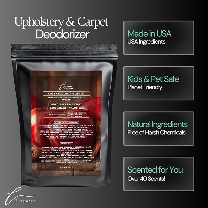 Cozy Cinnamon & Apple Carpet Freshener Powder Refill 36 oz | Powerful Odor - Image 5