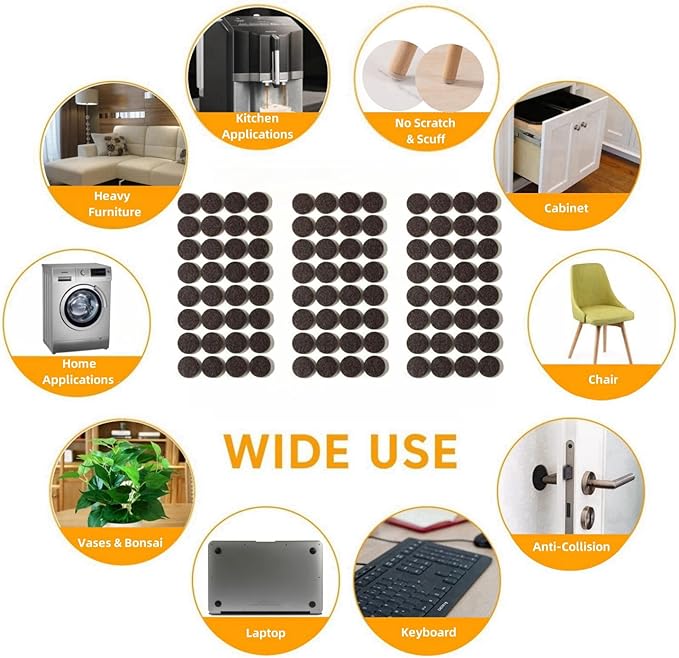 Furnigear Felt Furniture Pads for Hardwood Floors - Image 3