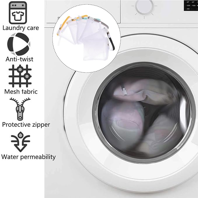 6pcs Laundry Bag Mesh Wash Bag Mini Washing Machine Underwear Washing Bag Wash - Image 9