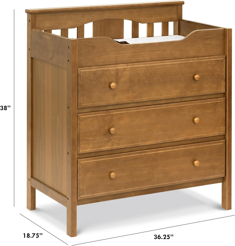 Davinci Jayden 3-Drawer Changer Dresser in Chestnut, GREENGUARD Gold and FSC®...