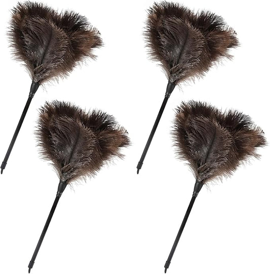 Ostrich Feather Duster-14.9 Inch Mini Natural Feathers Dusters by FeelFunFeather