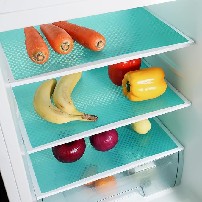 Blue Shelf Liners for Kitchen Cabinets Refrigerator Liners Waterproof & - Image 2