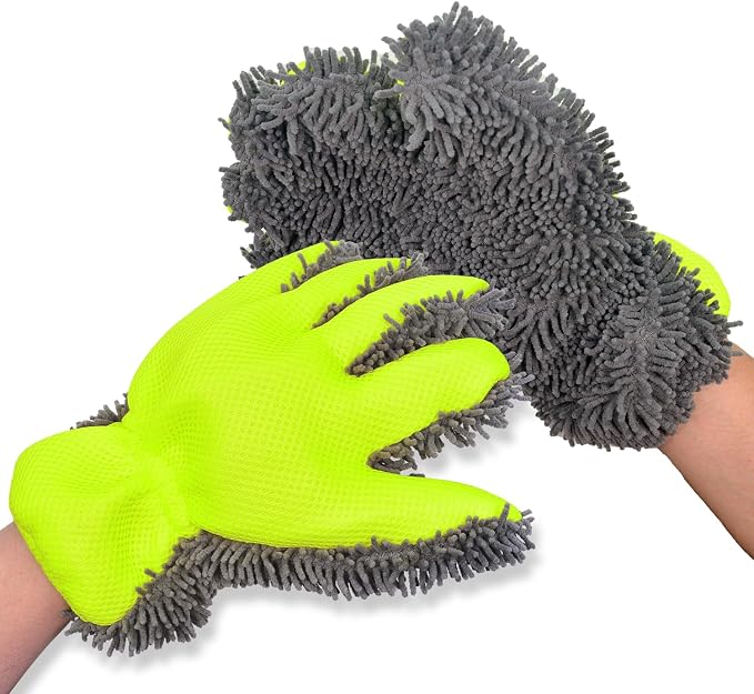 2-Pack Car Wash Mitt, Microfiber Scratch Free Auto Detailing Supplies by Unknown
