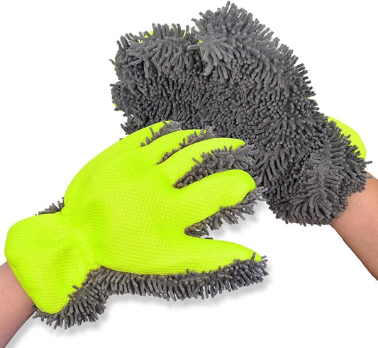 2-Pack Car Wash Mitt, Microfiber Scratch Free Auto Detailing Supplies by Unknown