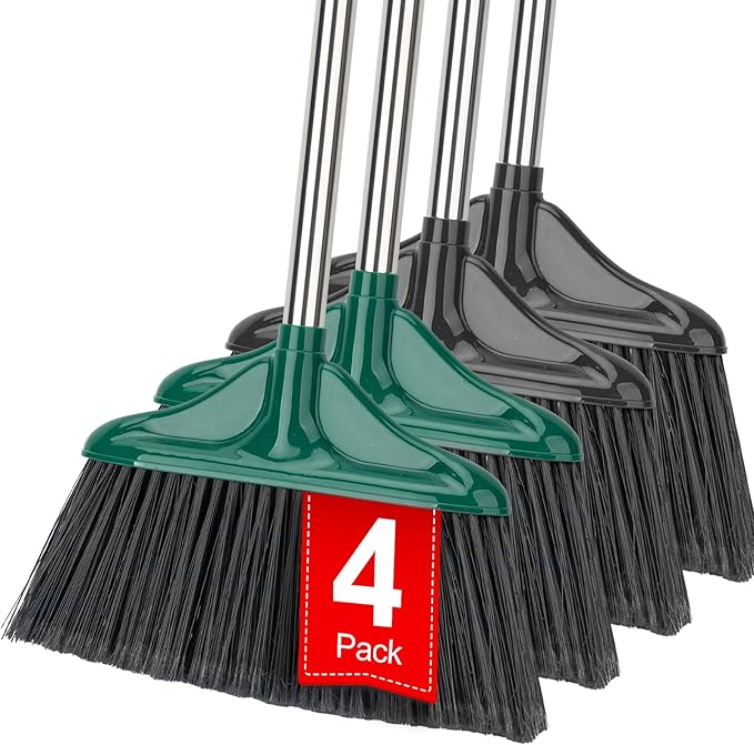 4 PCS Heavy Duty Broom Outdoor/Indoor Commercial Broom by KeFanta