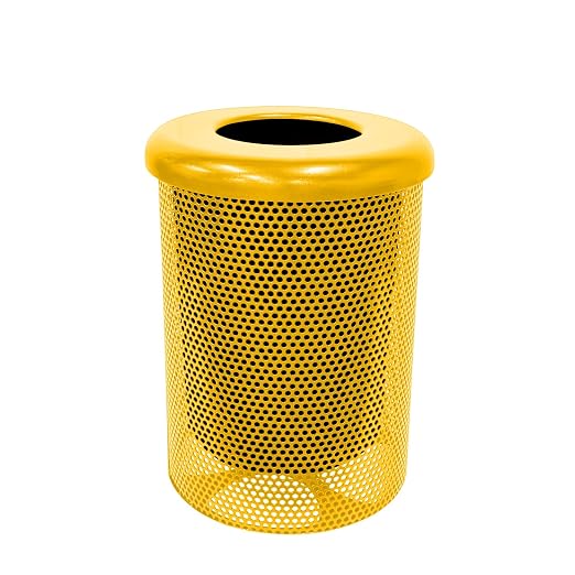 Coated Outdoor Furniture 32-Gallon Heavy-Duty Punched Steel Round Trash by CoatedOutdoorFurniture