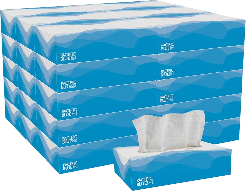 Georgia-Pacific, Pacific Blue Select Facial Tissue (48100), 2-Ply, 100 Sheets...