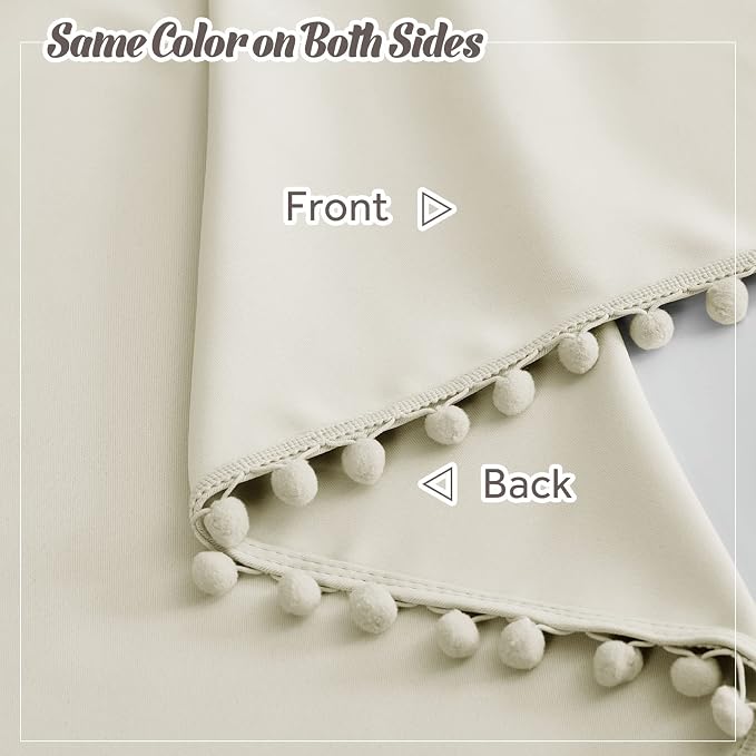 RYB HOME Bedroom Curtains 84 Inches Long Kids Curtains Blackout Window Drapes - Image 4