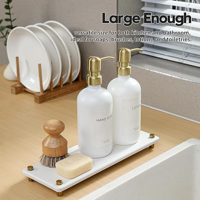 Water Absorbing Stone Sink Caddy Kitchen Sink Organizer Tray, Diatomite - Image 8