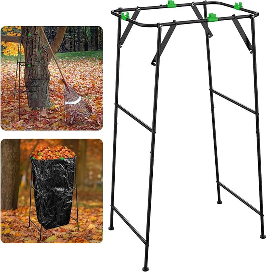 Foldable Trash Bag Holder Stand, Garden Garbage Bag Holder Frame Holds 30-55 by ANTEQI