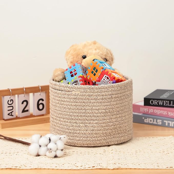 Small Basket for Organizing | Cube Shelf Closet Storage Baskets | 9.7×9.7×7.1” - Image 4