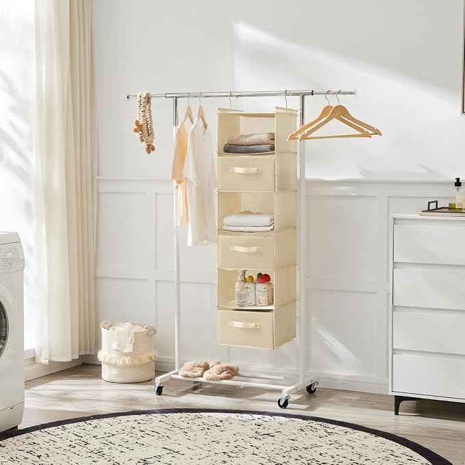 MAX Houser 6 Tier Shelf Hanging Closet Organizer, Closet Hanging Shelf - Image 4
