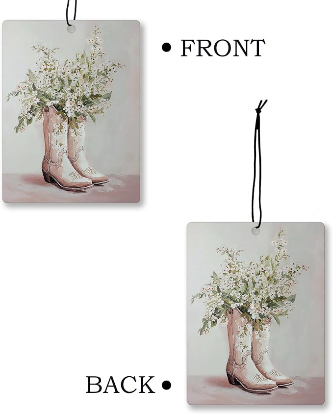 Preppy Western Cowgirl Car Air Freshener 4 Pcs, Cute Scented Car Accessories - Image 7
