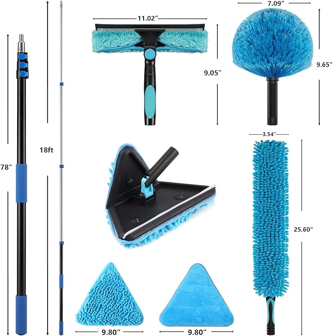 25 Feet High Ceilings Baseboard Wall Cleaner Mop - Image 2