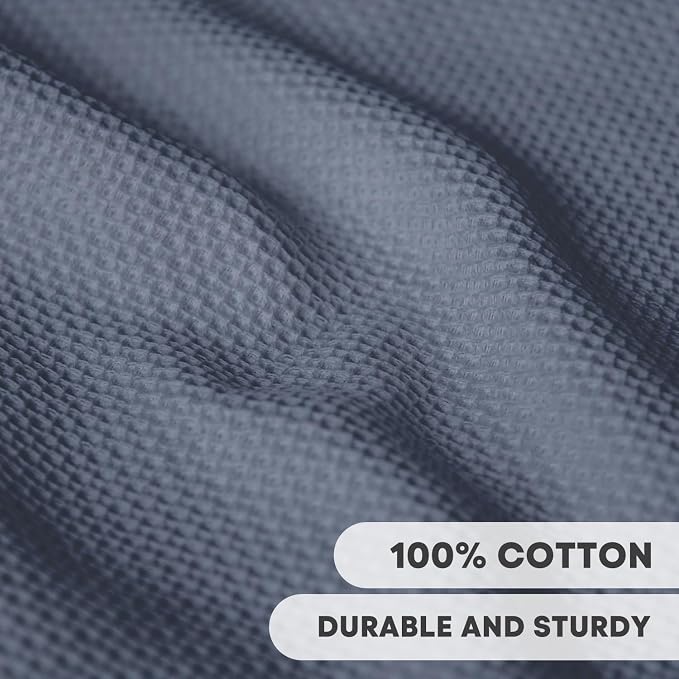 Artoid Mode 100% Cotton Beige Brown Dark Grey Waffle Weave Kitchen Dish Cloths - Image 2