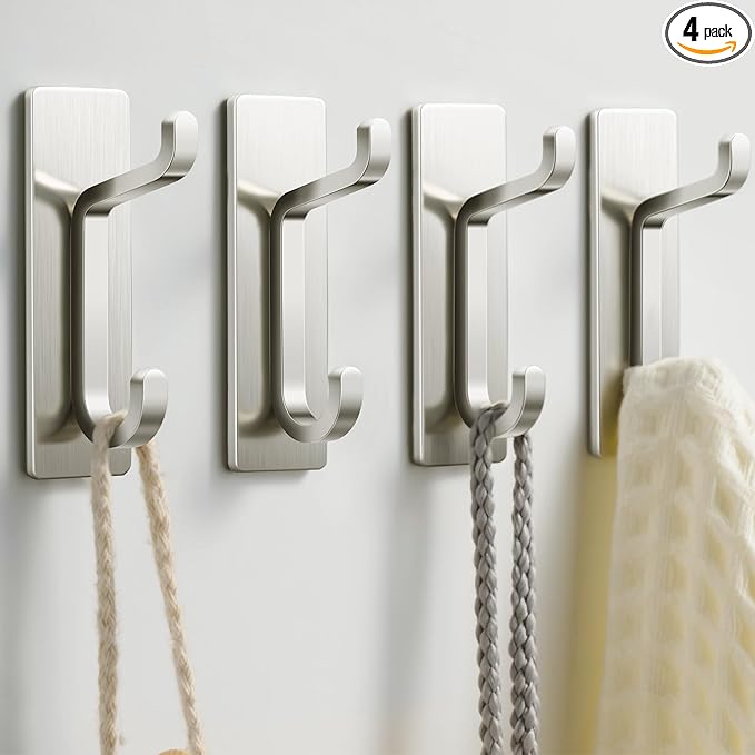 pickpiff Wall Hooks for Coat and Towel: 13LB Adhesive Door Hanger Stick on by pickpiff