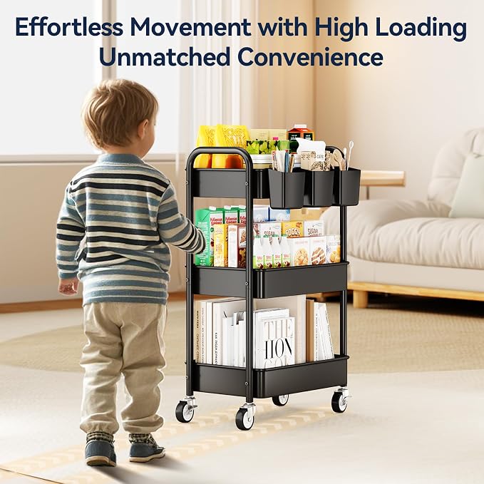 YASONIC 3 Tier Rolling Cart - Image 2