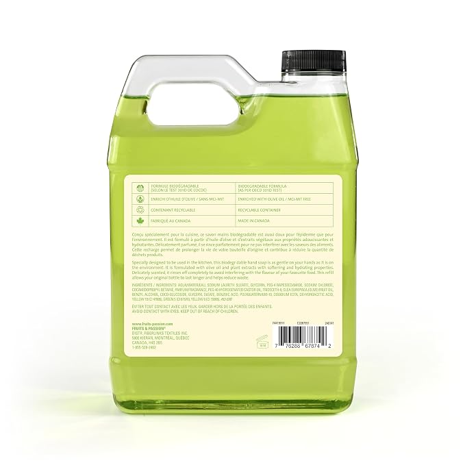 Cucina Fruits & Passion Hand Soap Refill – 1 Liter Lime Zest and Cypress – - Image 2