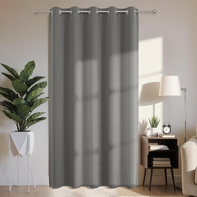 Joydeco Blackout Patio Sliding Door Curtains 96 Inches Long, Grommet Privacy by JOYDECO