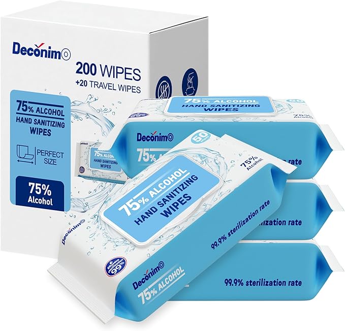 Advanced Large 75% Alcohol Hand Sanitizing Wipes, 4 Packs of 50 - Image 7
