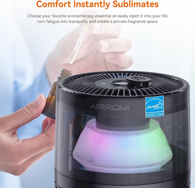 AIRROMI Air Purifiers for Bedroom Home, Activated Carbon Filter Cleaner - Image 6