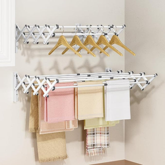 APEXCHASER Wall Mounted Clothes Drying Rack, Laundry Drying Rack Retractable by APEXCHASER