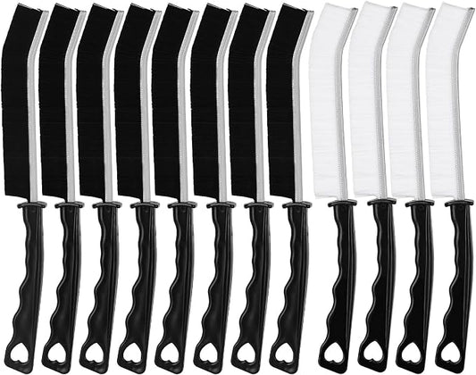 12Pcs Hard Bristle Crevice Cleaning Brush, Grout Cleaner Brush by Tecbeauty