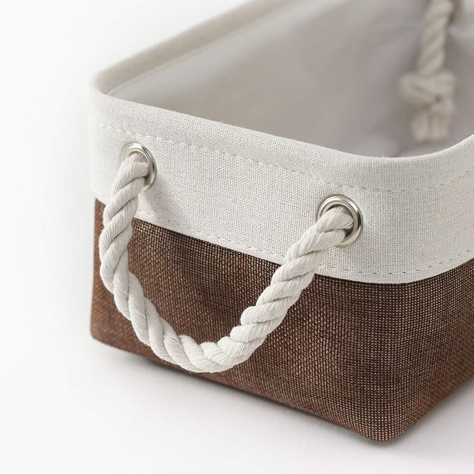 Small Storage Baskets for Shelves, Fabric Storage Baskets for Closet,