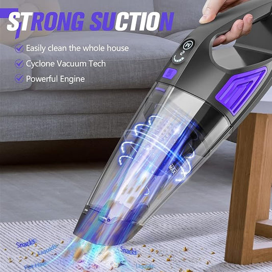 Handheld Vacuum Cordless Cleaner, Powerful Portable and Dust Buster Hand Vcauum - Image 2