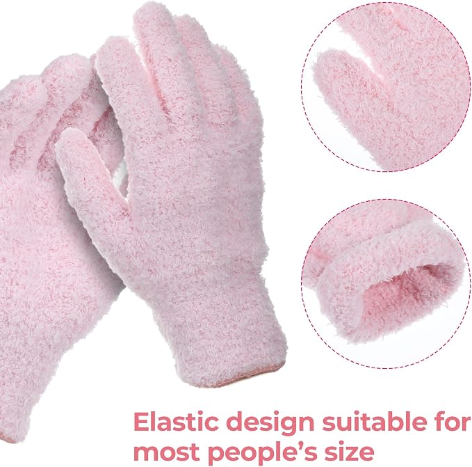 Grevosea 3 Pairs Microfiber Gloves Household Cleaning Glove Plant Dusting Glove - Image 3