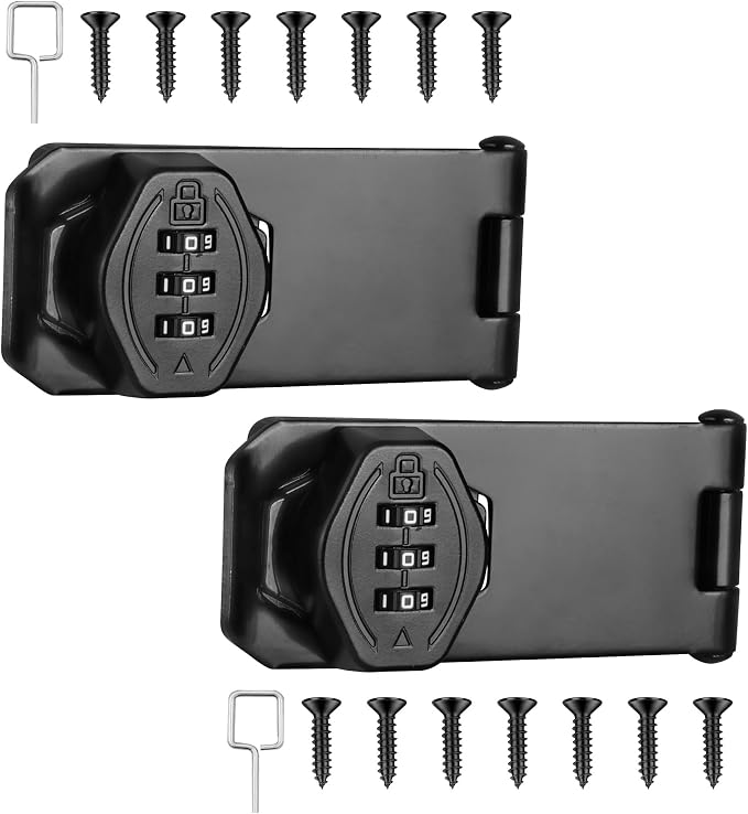 Cozy Tower 4 inch 180 Degrees Hasp Combination Lock by CozyTower
