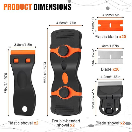 6 Pack Razor Blade Scraper Tool, Razor Scraper, Paint Scraper - Image 2