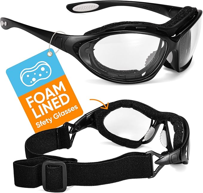 SAFEYEAR Anti Fog Safety Glasses- SG002 Clear Scratch Resistant Work Glasses by SAFEYEARSafetyGlassesMaximumUtilityAcrossaMyriadofEnvironments-TechnicalSpecs