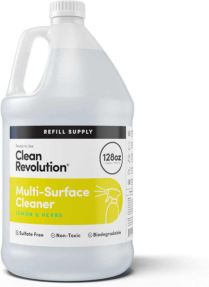 Clean Revolution Multi Surface Cleaner Refill Supply, Eco-Friendly & Plant-Based by CleanRevolution