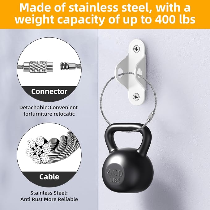 10-Pack Baby Proof Heavy Duty Furniture Anchors - Image 6