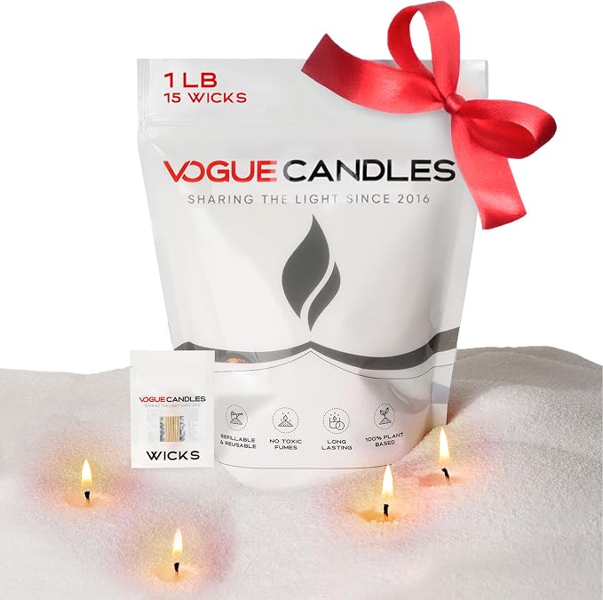 Vogue Candles Granulated Wax Refill - 1lb Plant-Based Granules Pack - by VogueCandles