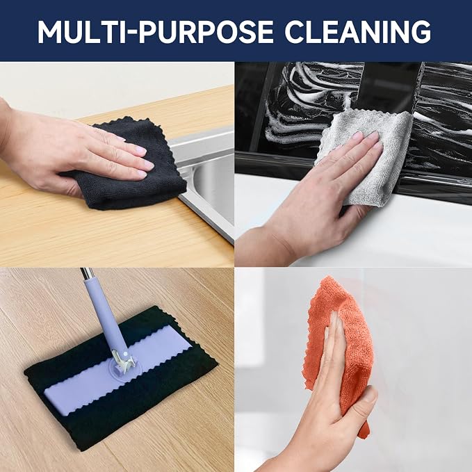 MRD's Home 20Pack Microfiber Cleaning Cloth in Bag, Lint Free, Scratch & - Image 5