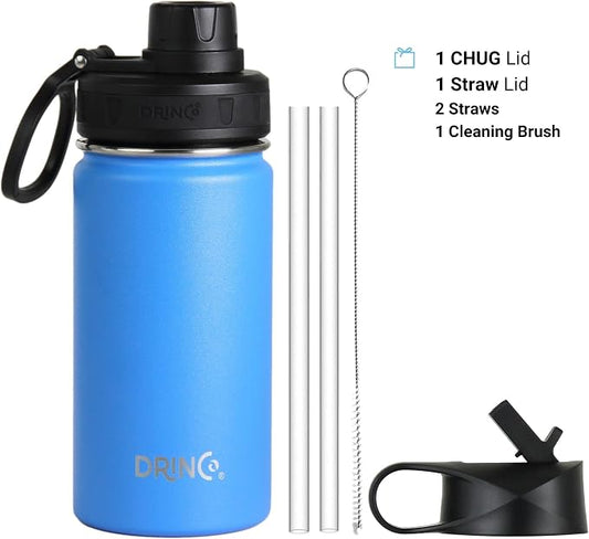 DRINCO Stainless Steel Water Bottle Spout Lid Vacuum Insulated Double Wall - Image 2