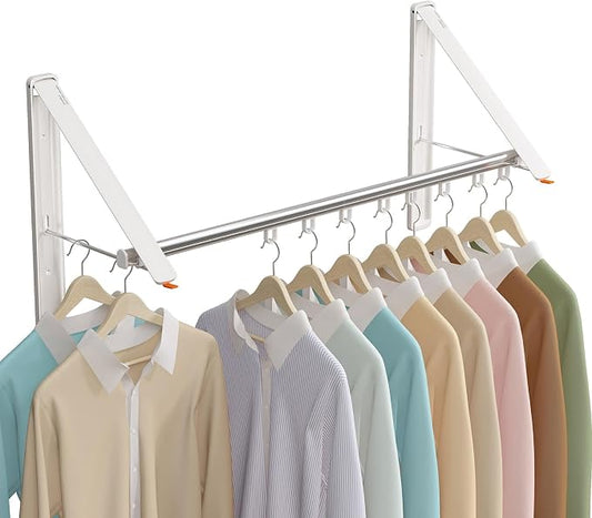 Clothes Drying Rack Retractable, Wall Mounted Clothes Hanger Rack by Dancrul