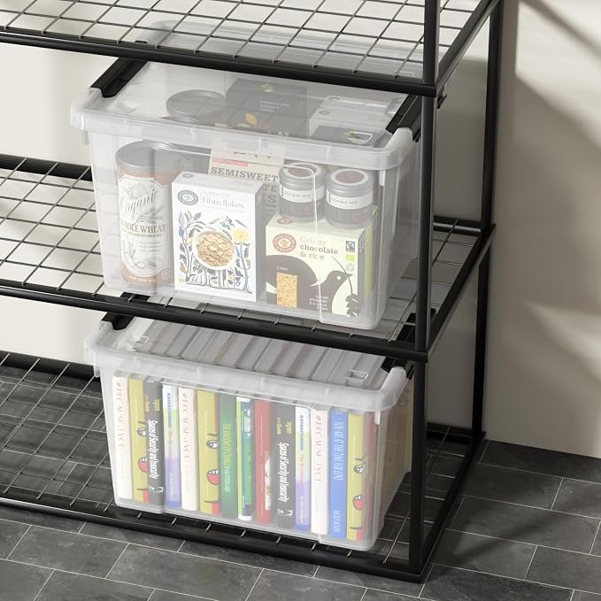 4-Pack Plastic Storage Bins - Image 6