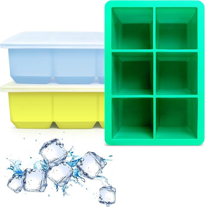 Silicone Ice Cube Trays 3 Pack by Excnorm