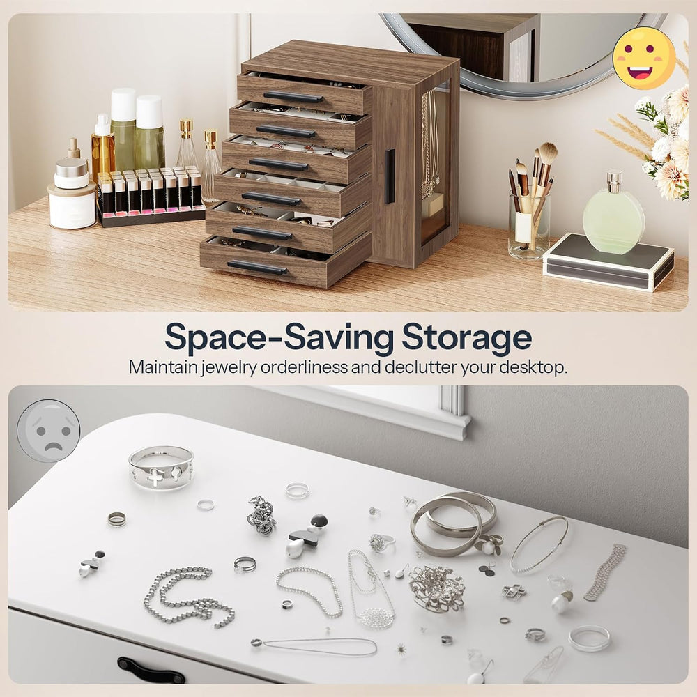 HOOBRO Jewelry Box for Women, Large Jewelry Organizer Box