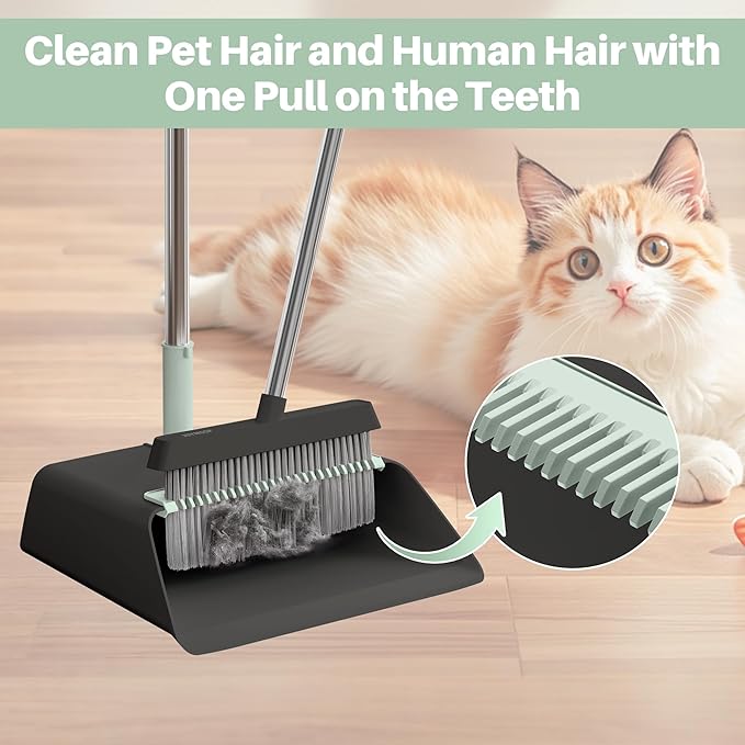 JOYMOOP Black Broom and Dustpan Set - Image 6