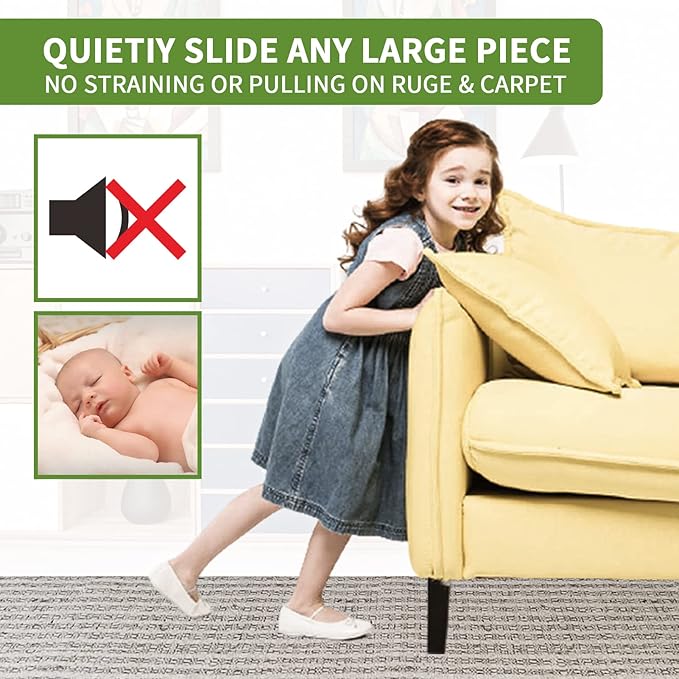 Furniture Sliders for Carpet 8 PCS - Image 7