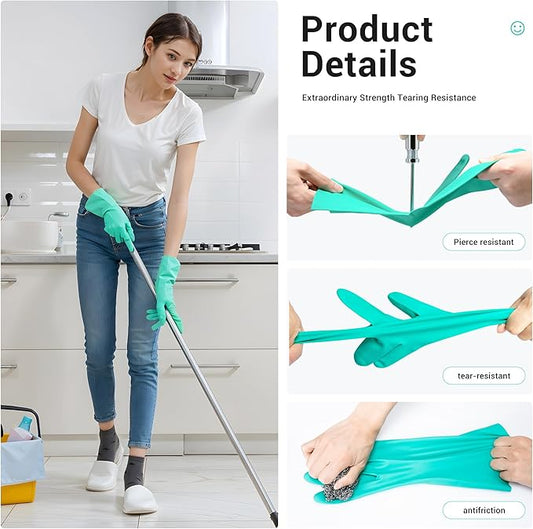 ThxToms Chemical Resistant Nitrile Gloves, Resist Household Acid, Solvent and - Image 2