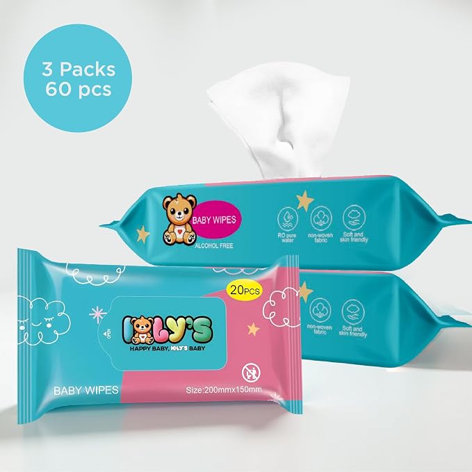 Ioly's Baby Wipes Unscented Wet Wipes 99% Water Based - Image 4