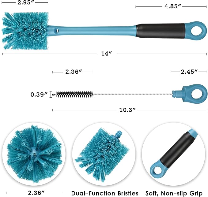 2-in-1 Bottle Cleaning Brush and Hidden Straw Brush, Long Handle Water Bottle - Image 6