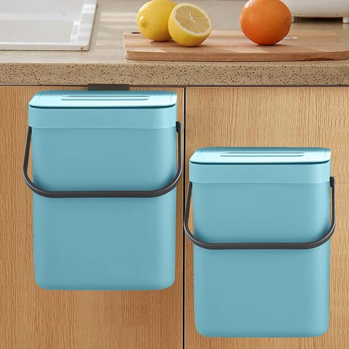 LALASTAR Small Trash Can with Lid, Compost Bin Indoor Kitchen Sealed Under Sink by LALASTAR
