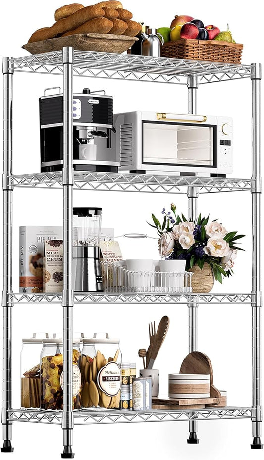 1000 lbs Storage Shelving 4-Tier Utility Shelving Unit Steel Organizer Wire Rack by MEIGAOPLASTICANDMETALHKCOLIMITED